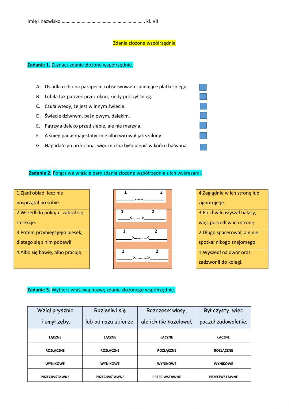 Zdanie złożone współrzędnie