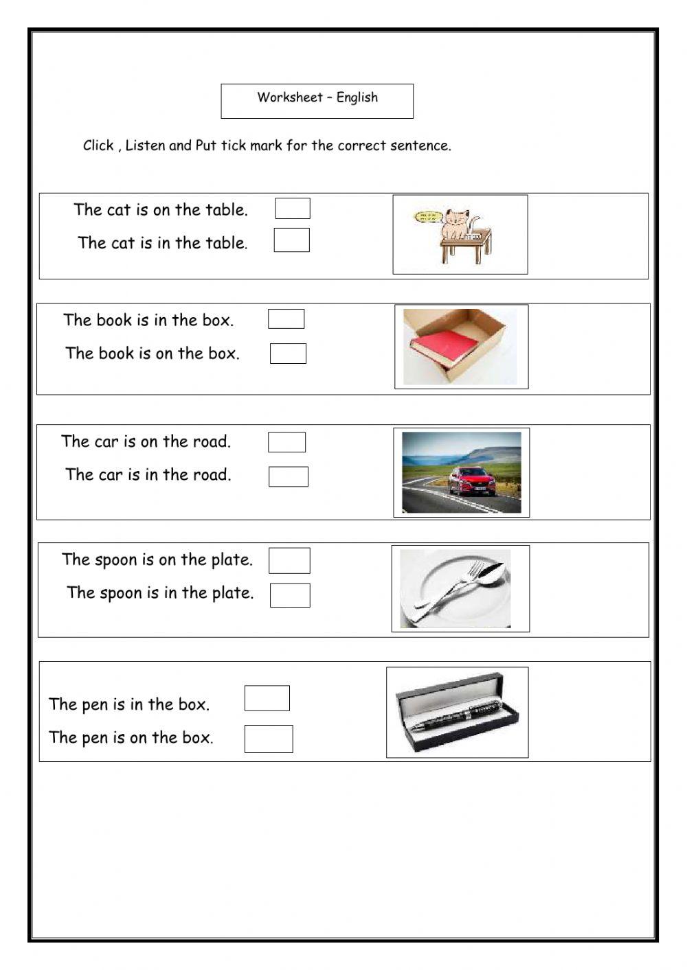 English online exercise for Kindergarten | Live Worksheets