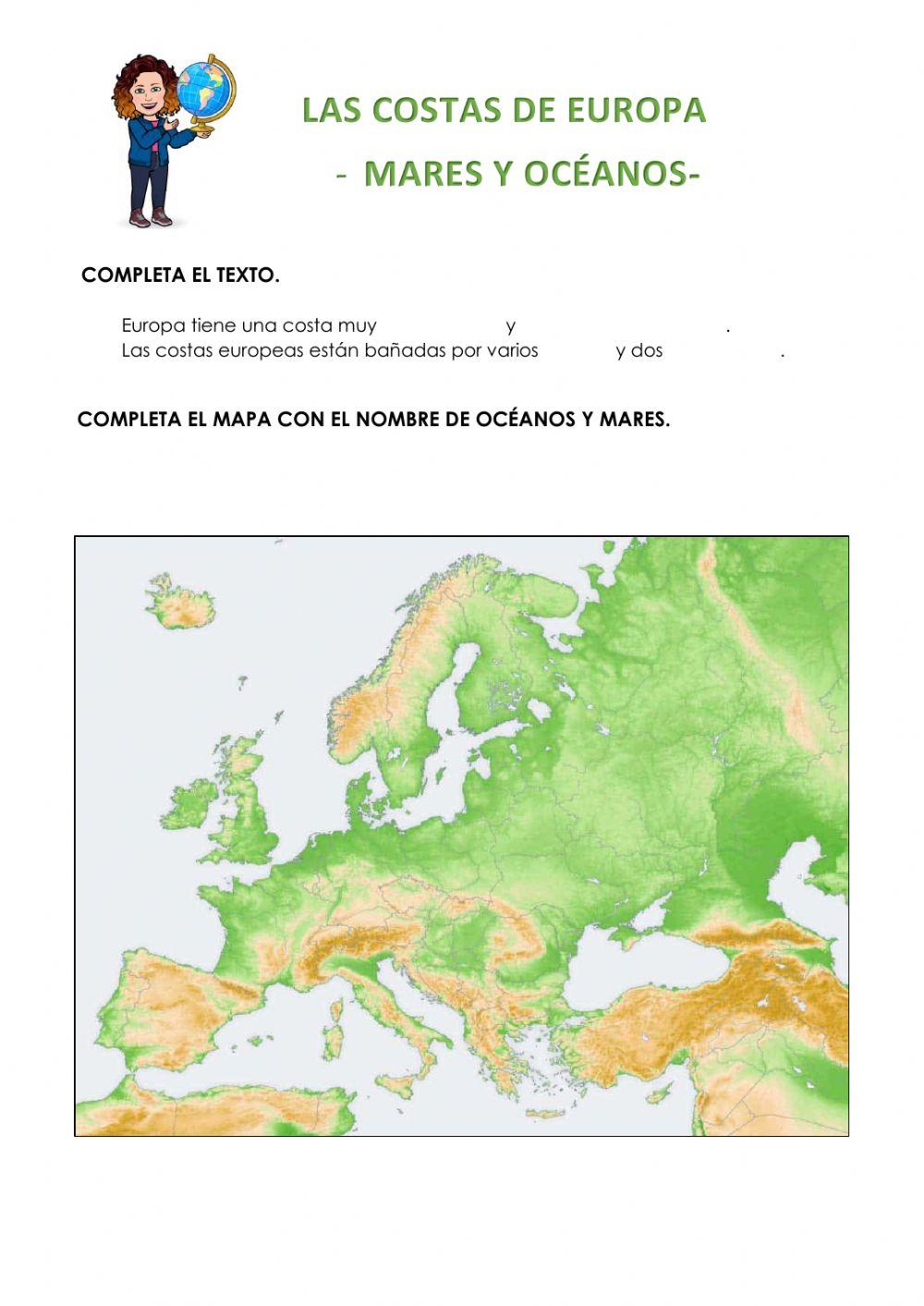 Mares y océanos de europa