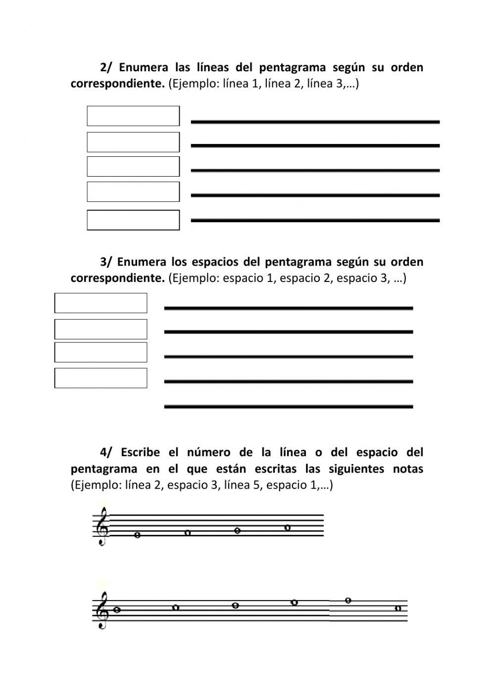 La altura en música. ejercicios 2