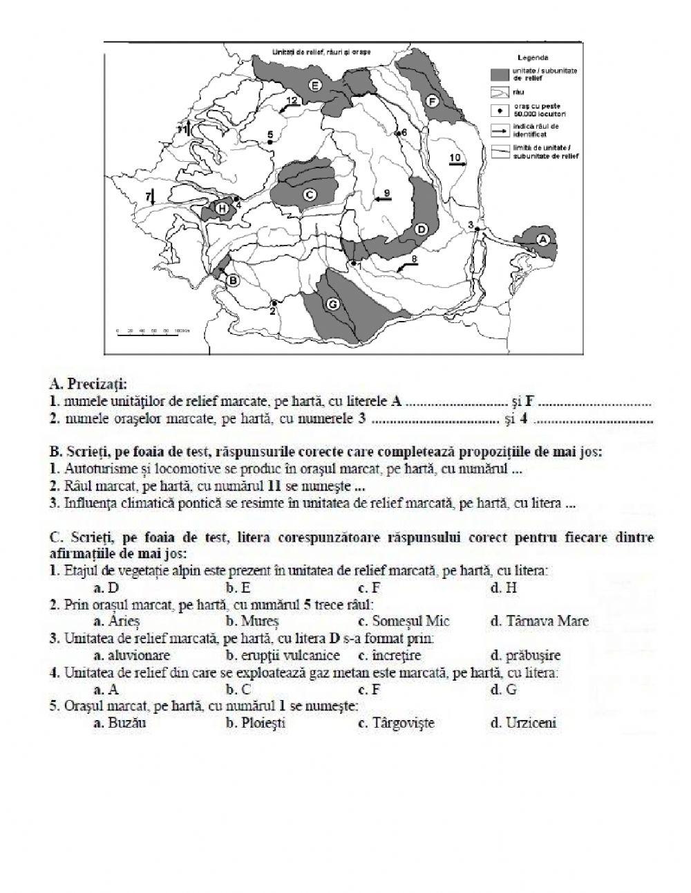 Recapitulare bac-test 11