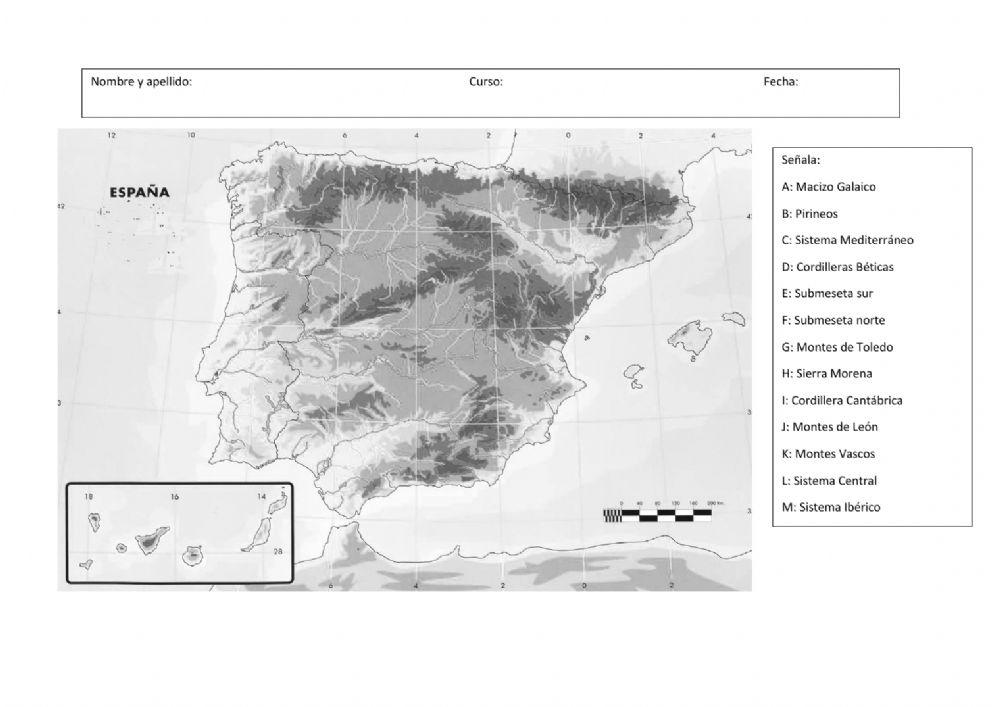 Relieve de la Península Ibérica