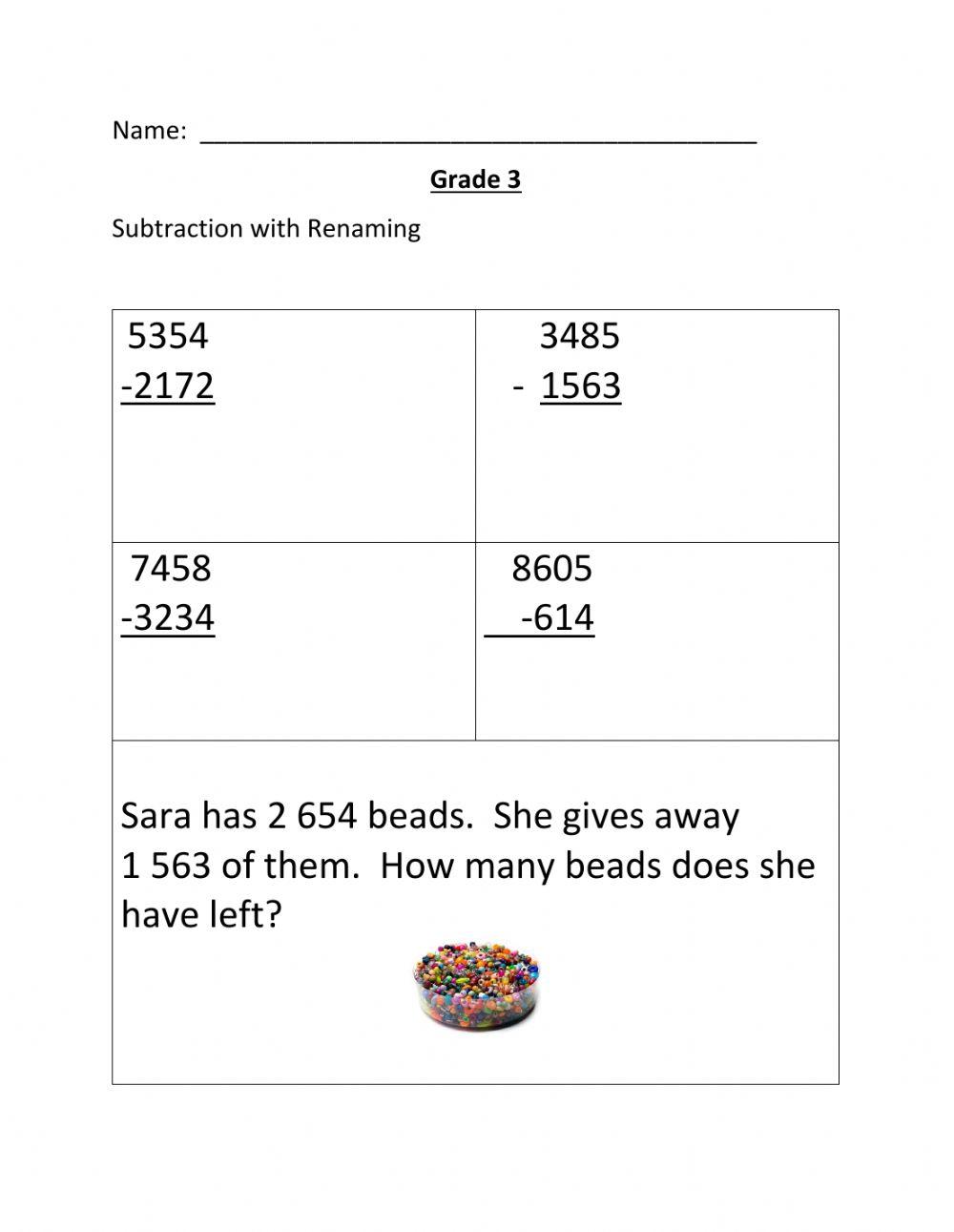 Subtraction with Renaming
