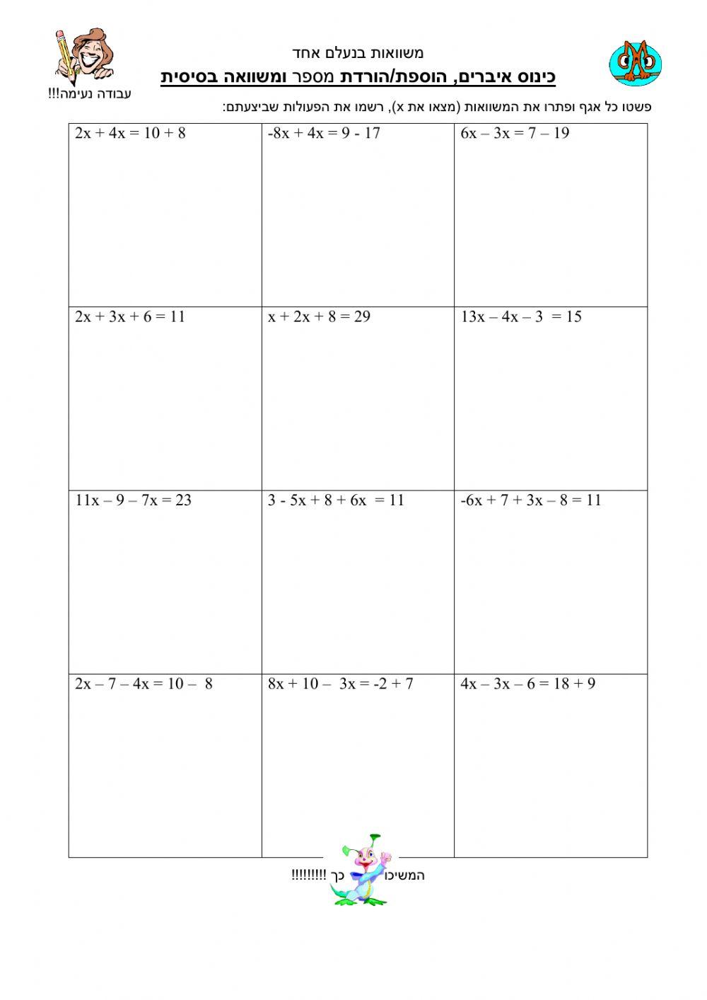 משוואות תגבור