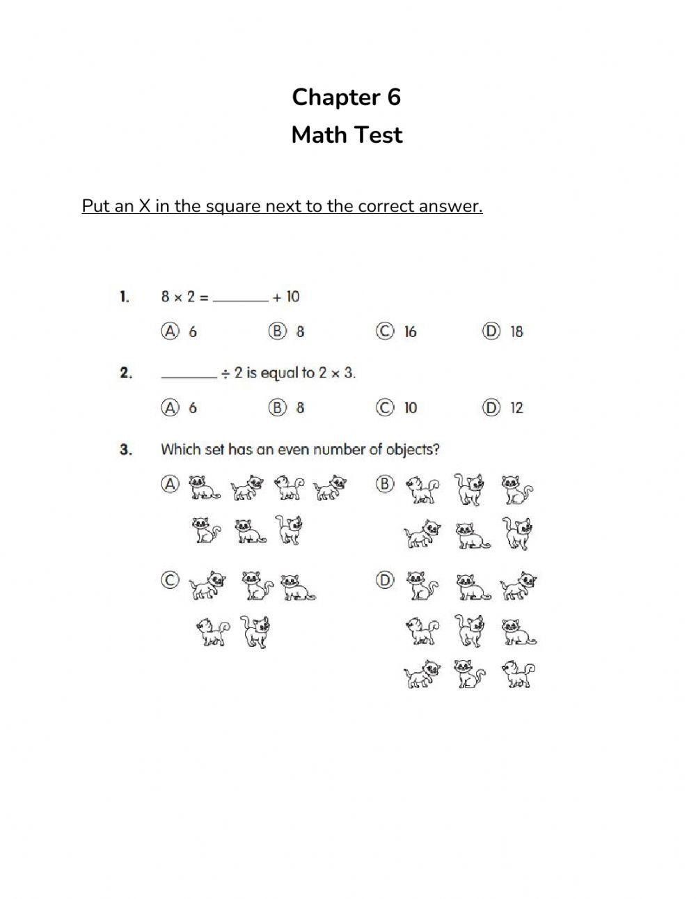 Chapter 6 Math Test