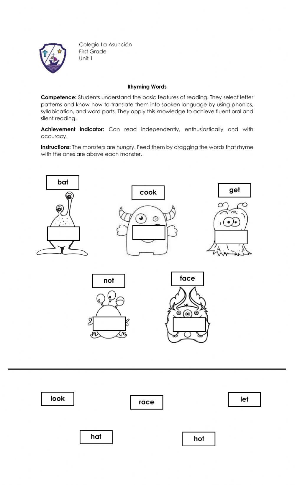 Rhyming Words Worksheet