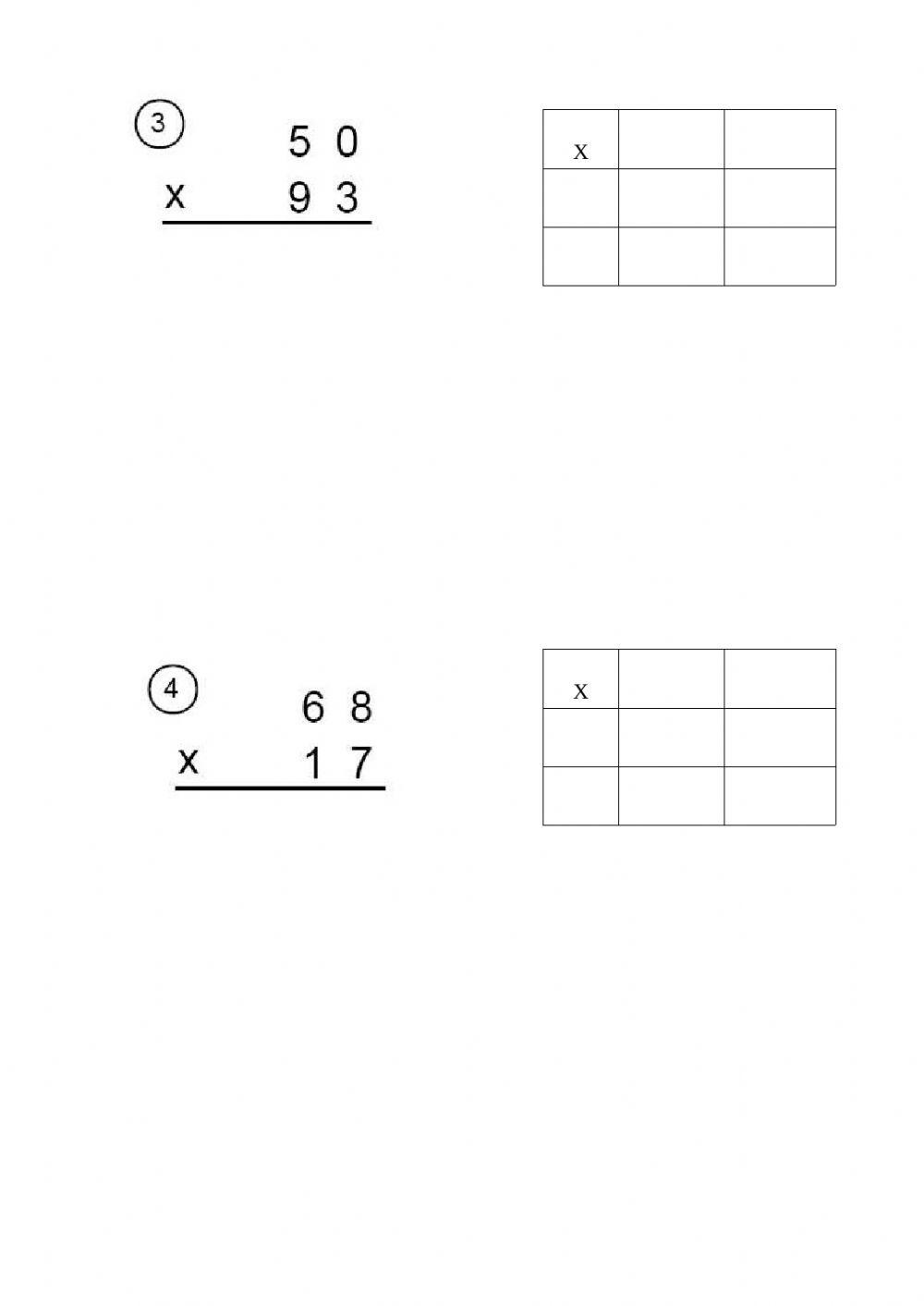 Multiplicació de dues xifres