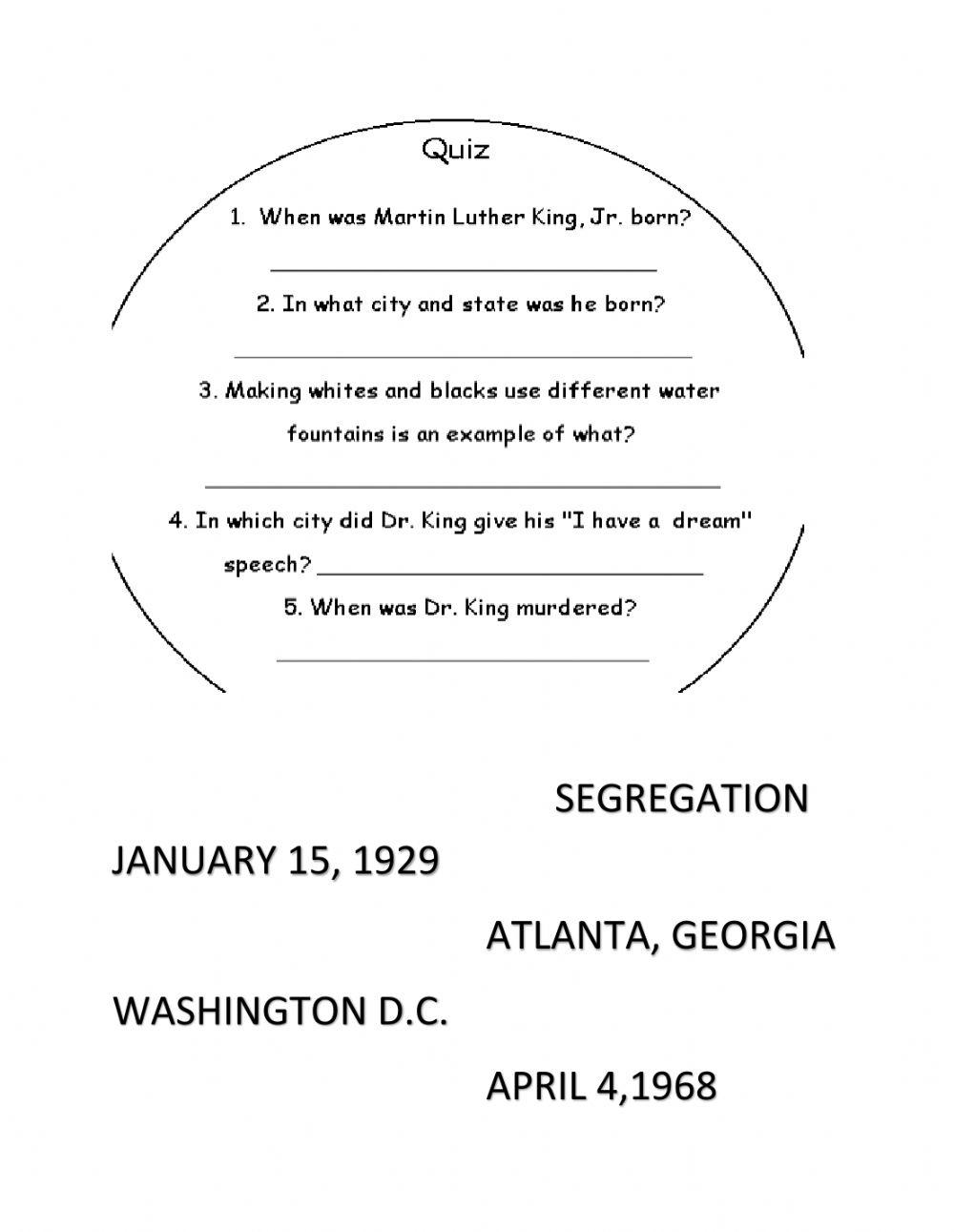 Martin luther king jr.