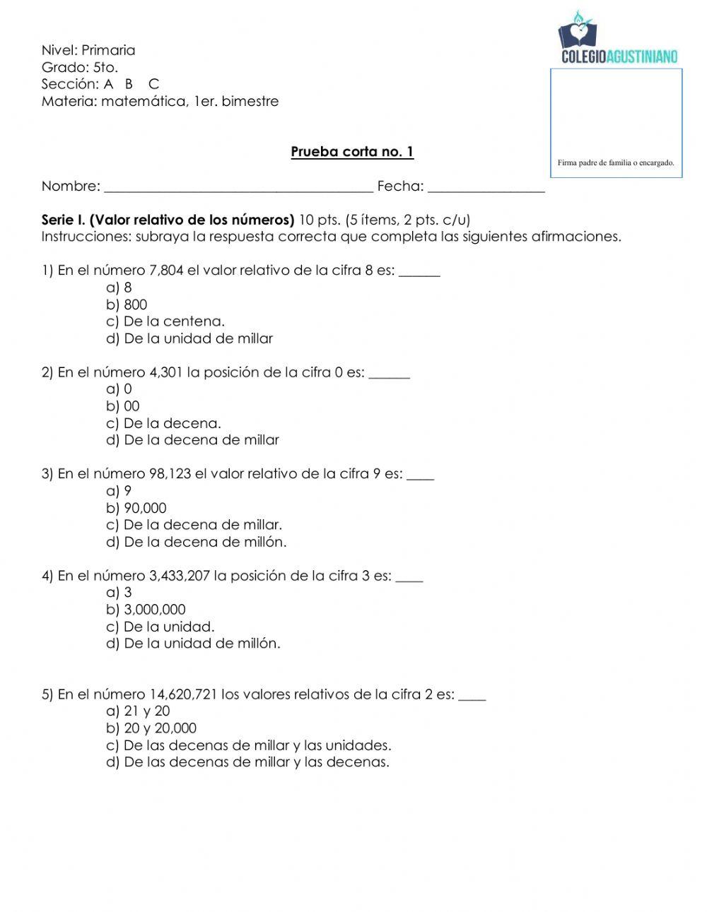 Valor relativo - Valor absoluto - Cambio de período