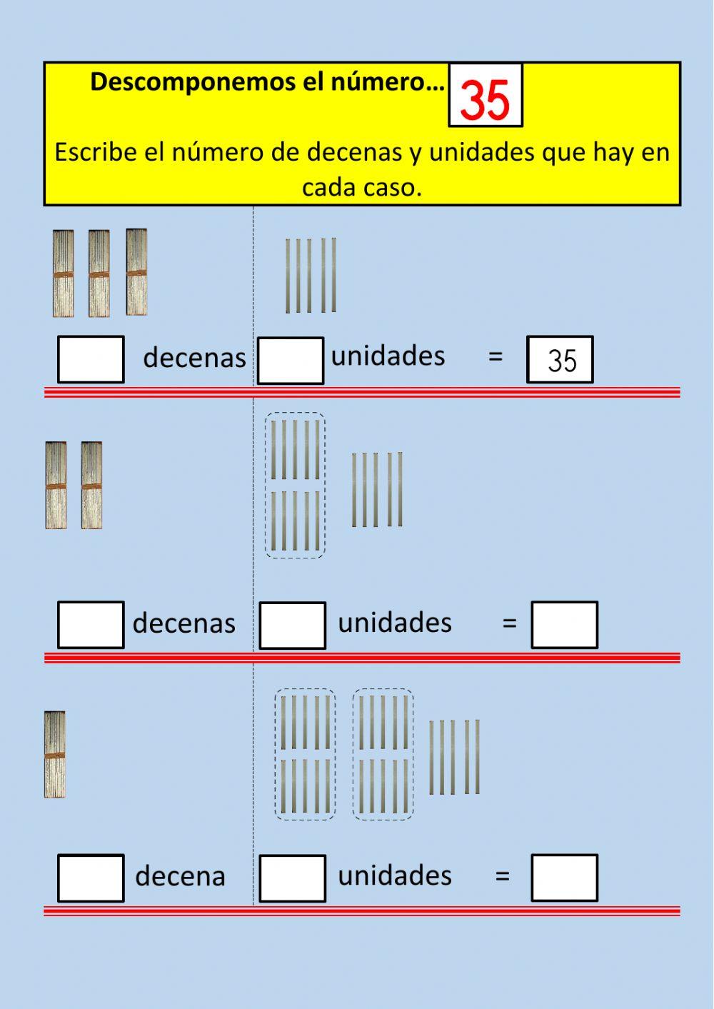 DESCOMPOSICIÓN EN CASITAS 3 DESCOMPOSICIÓN EN CASITAS 3