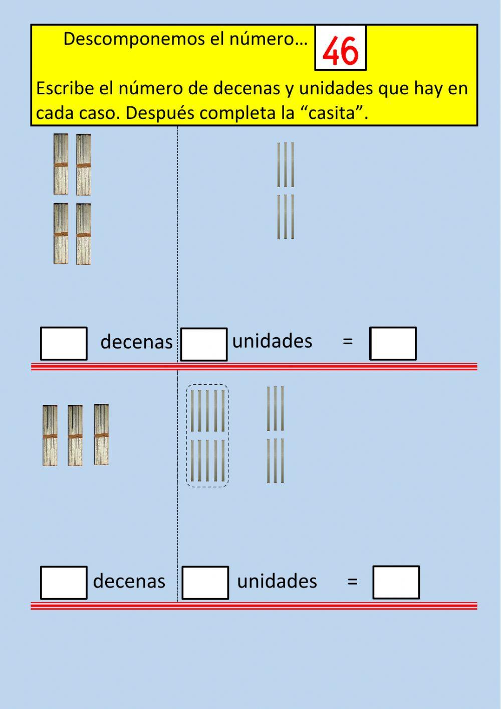 DESCOMPOSICIÓN EN CASITAS 3 DESCOMPOSICIÓN EN CASITAS 3