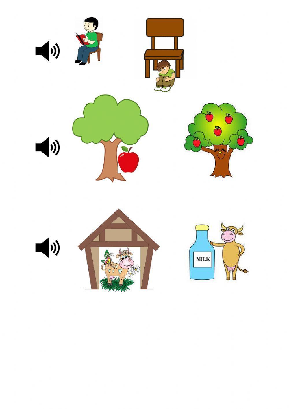 Preposition in, on, under, next to
