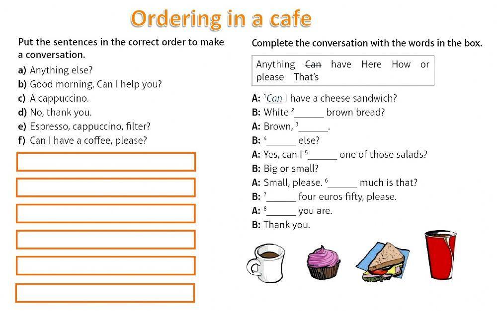Ordering in a cafe