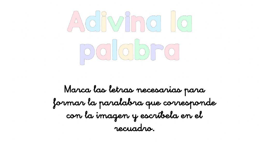 Adivina la palabra 1