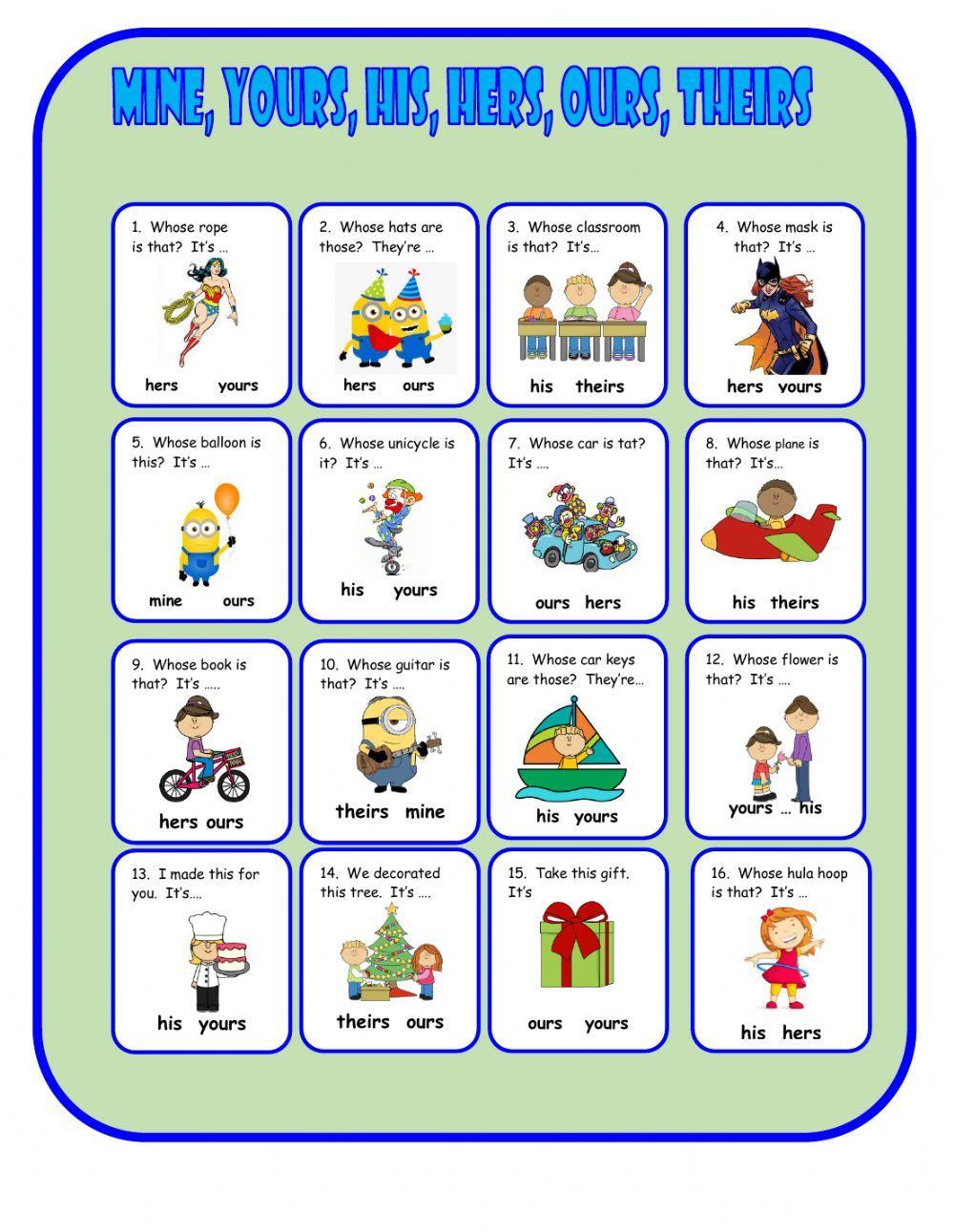 Possessive Pronouns 3