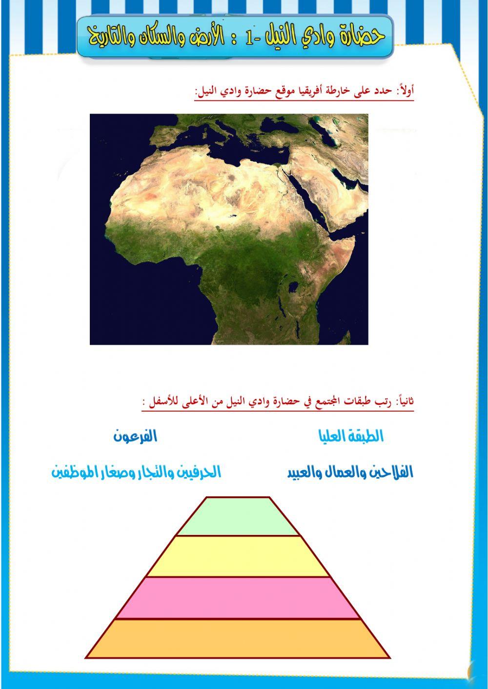 نشاط حضارة وادي النيل 1