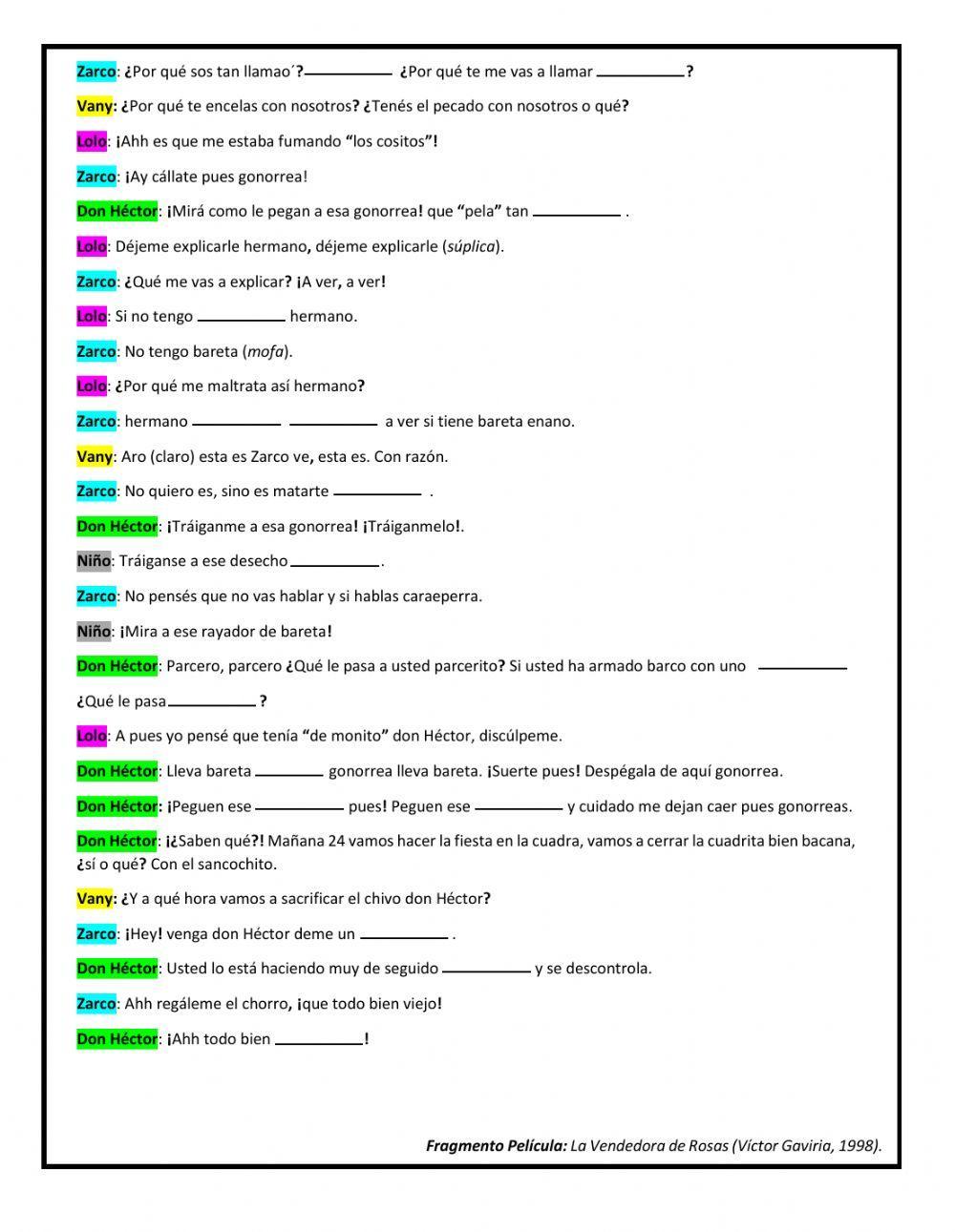 Campo Semático: Parlache