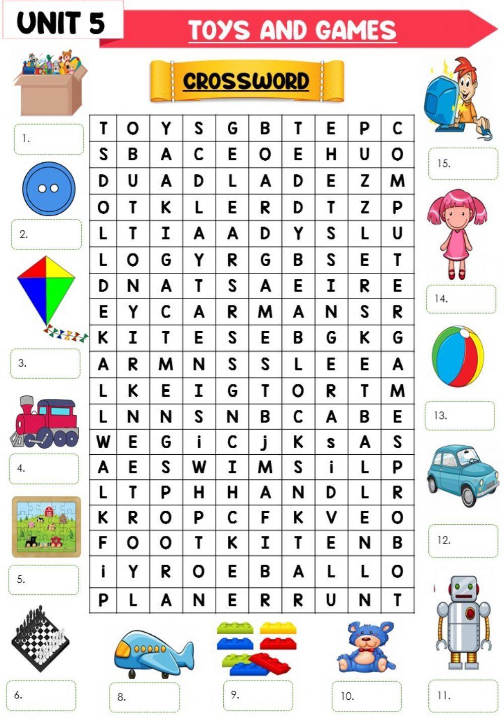 Toys and Games Crossword