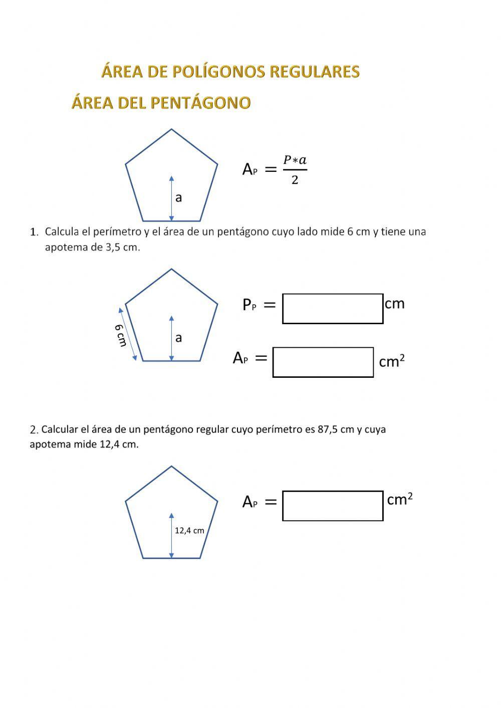 Áreas de figuras planas