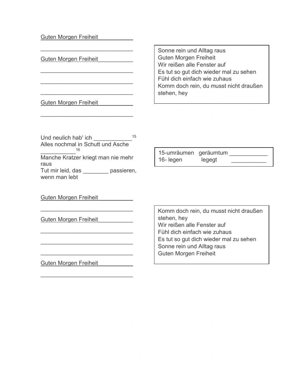 Guten Morgen Freiheit