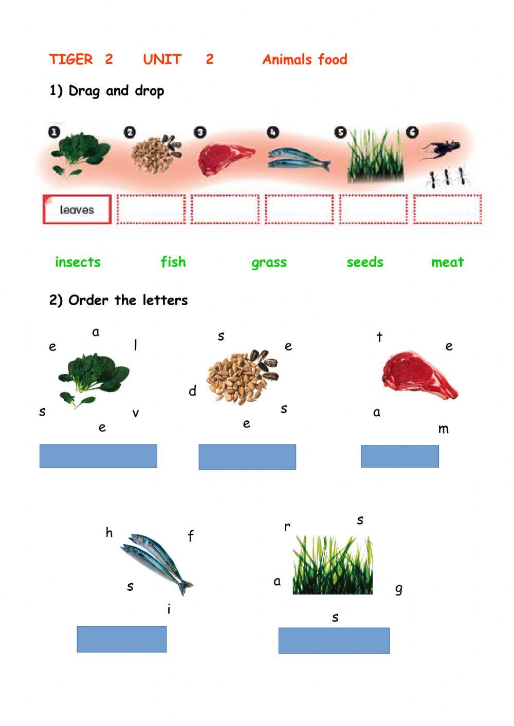 Animal food Tiger 2 Unit 2