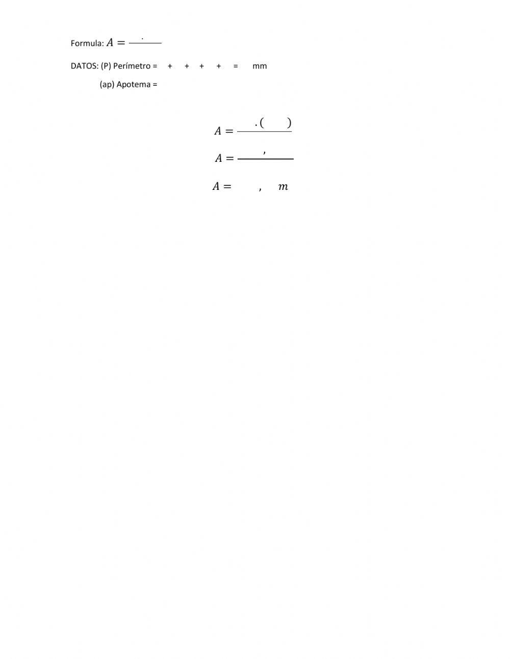 Área de polígonos regulares