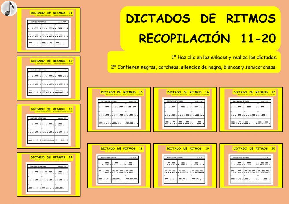DICTADOS DE RITMOS RECOPILACIÓN 11-20