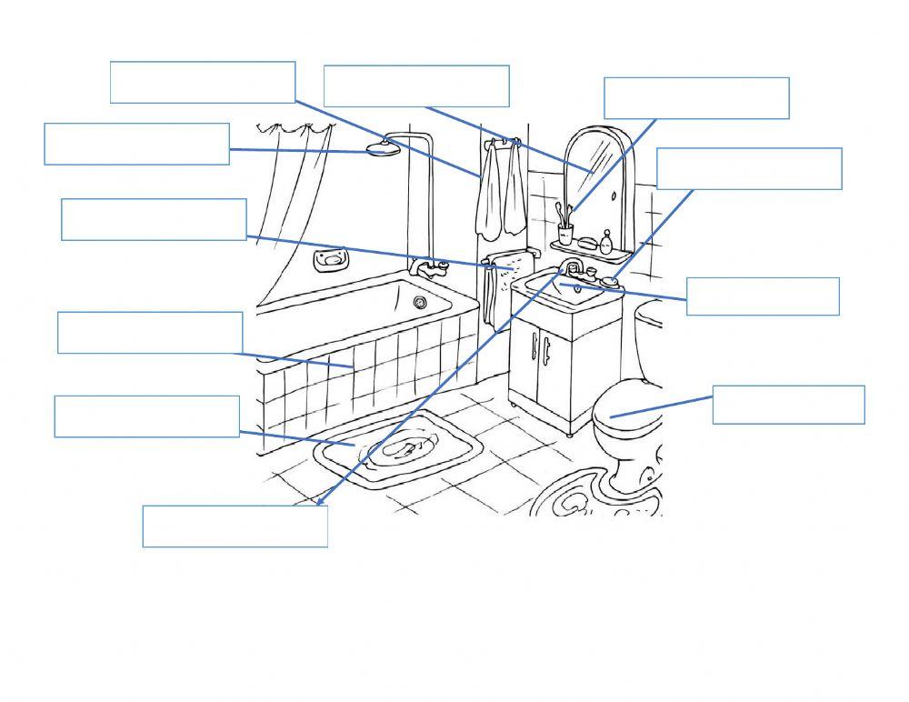 Dans  la salle de bains
