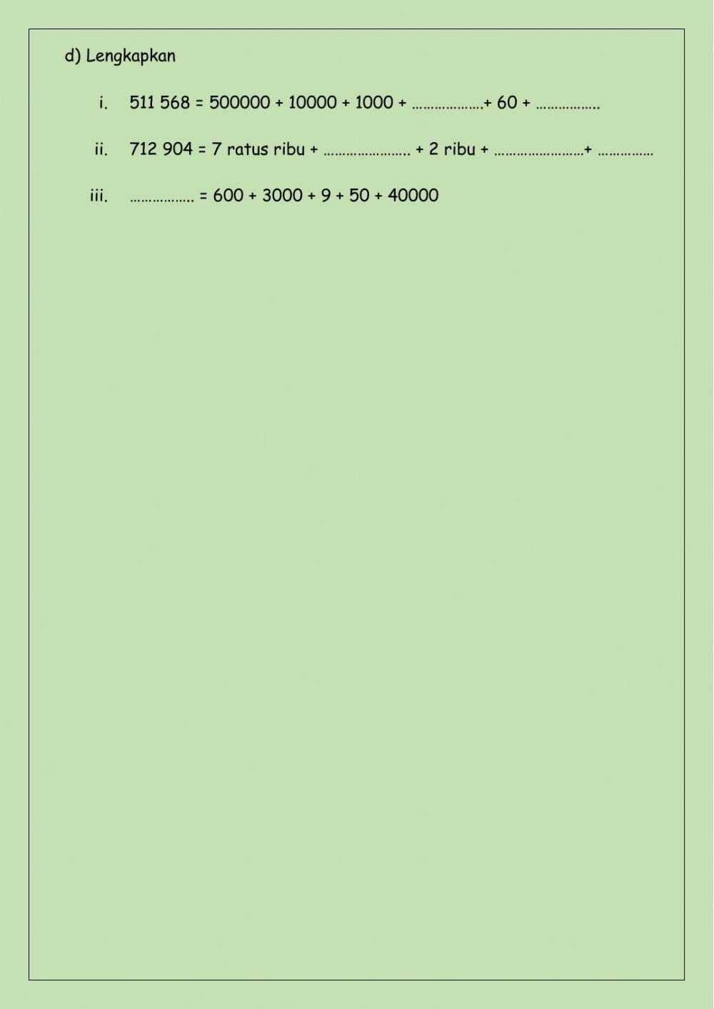 Nombor Bulat Hingga 1 000 000