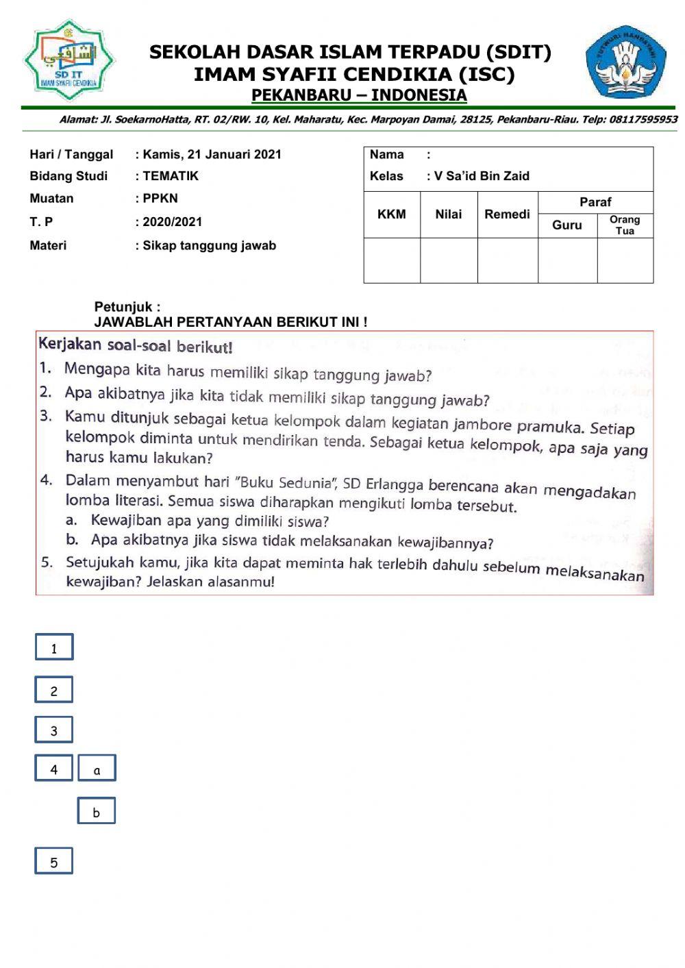 Latihan ppkn tema 6 st 3