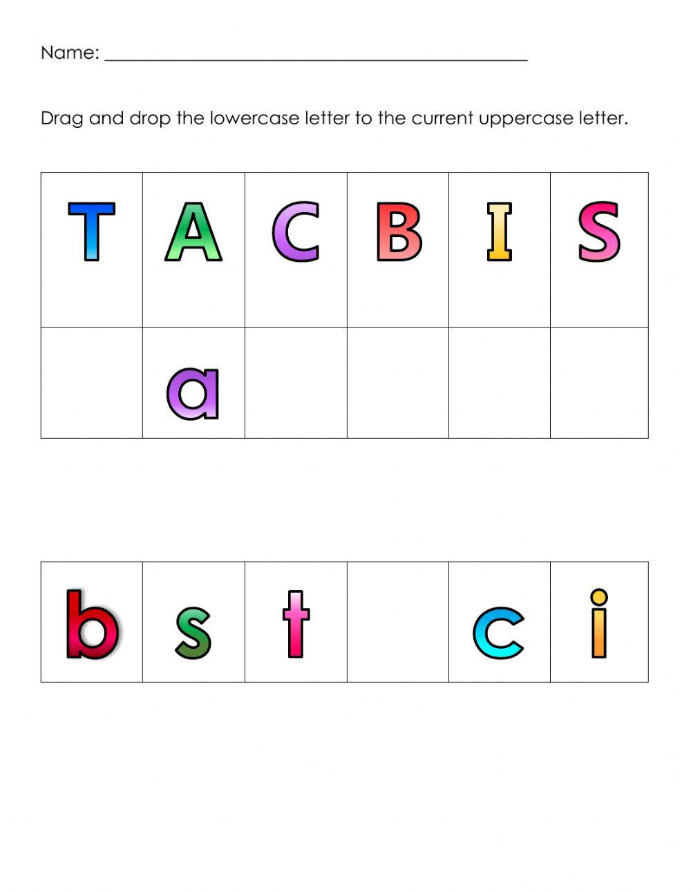 Uppercase and Lowercase Letters
