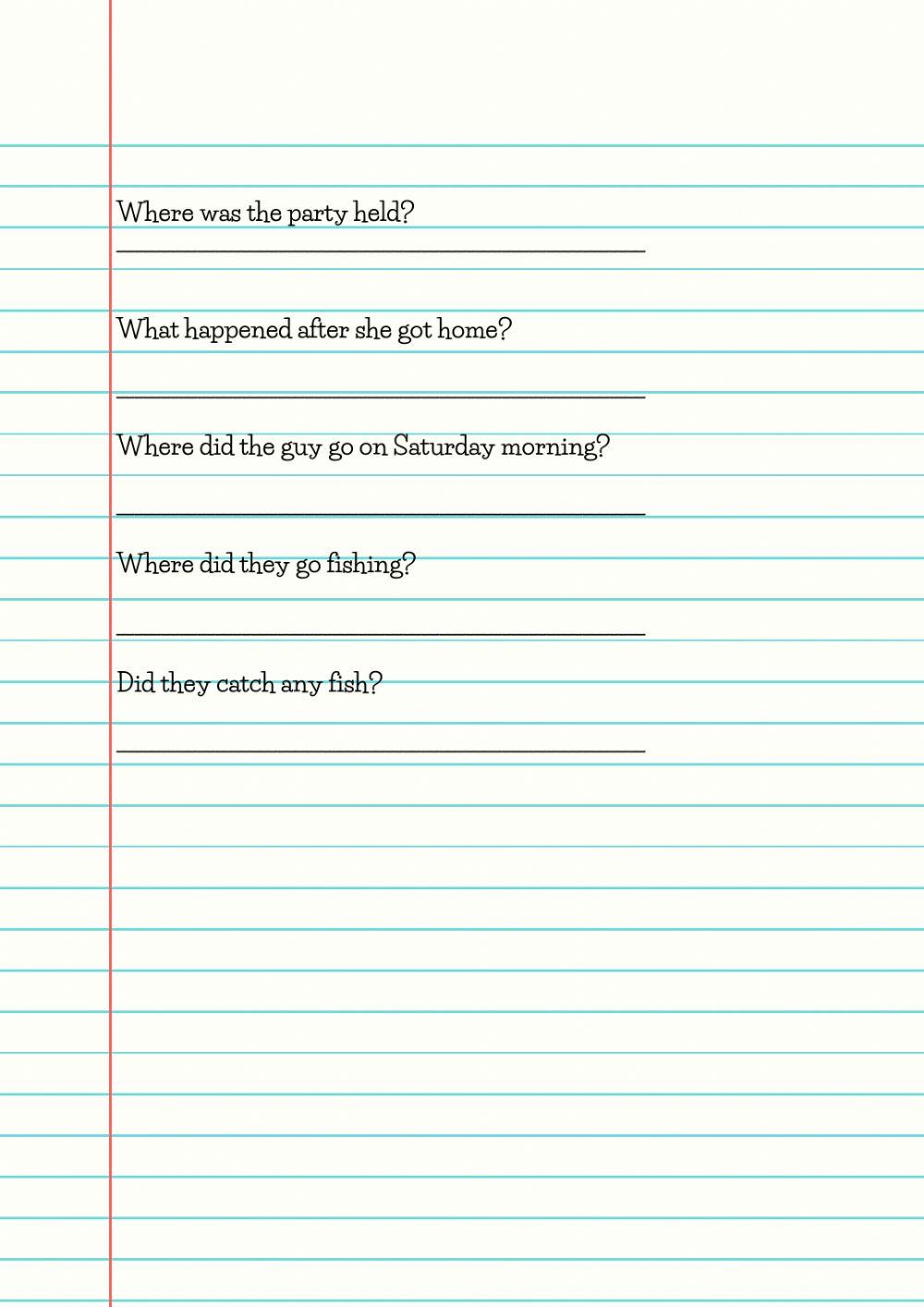 Past Simple. What did you do?