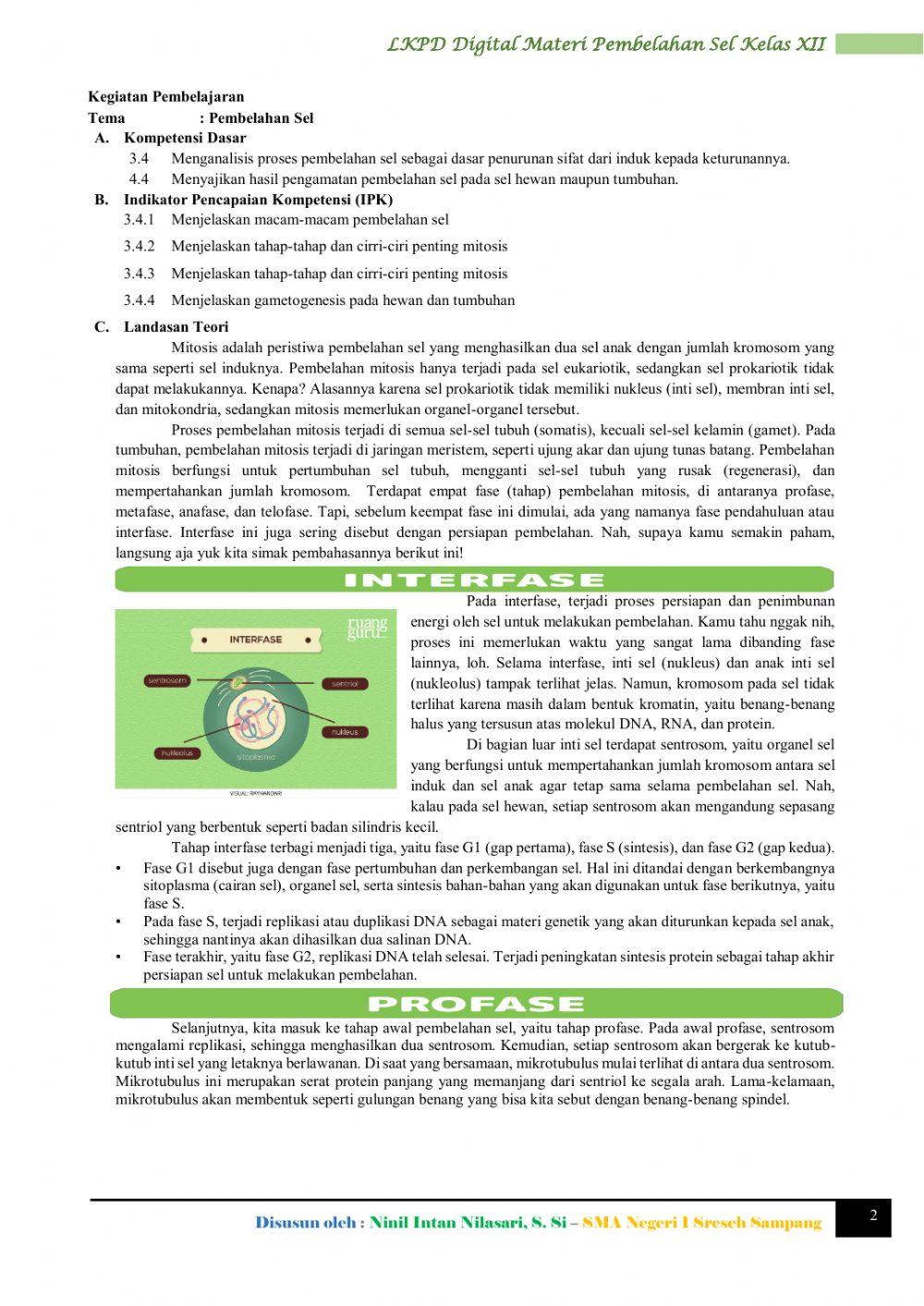 LKPD Digital Mata Pelajaran Biologi