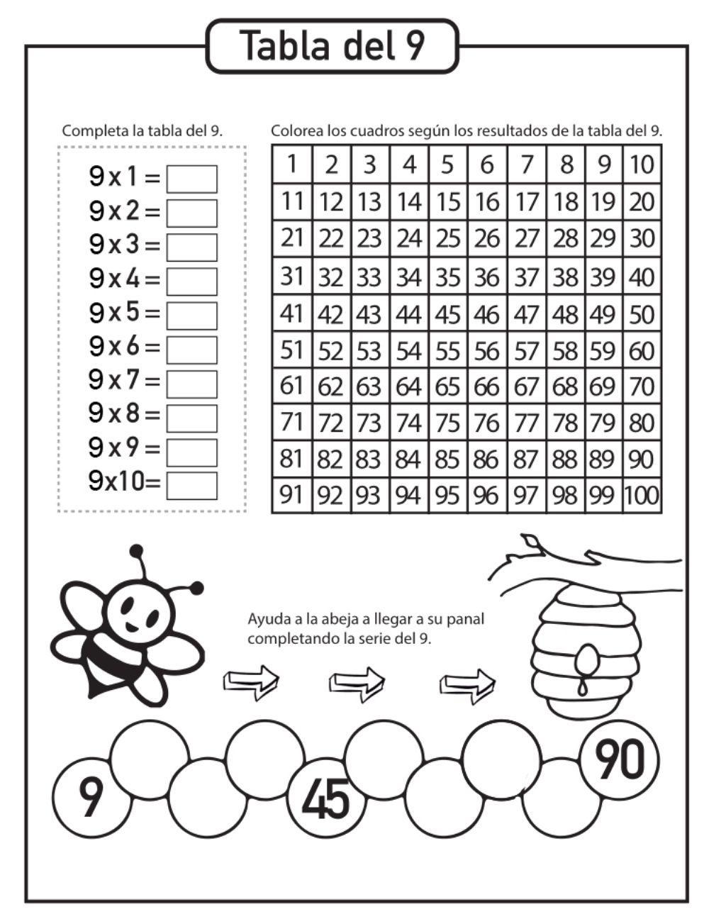 Ejercicio Tabla del 9