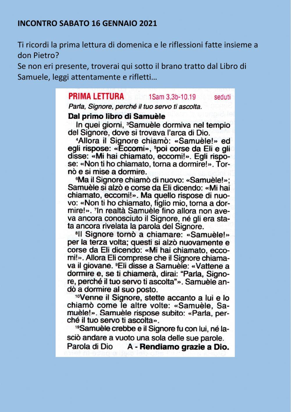 La chiamata di Samuele