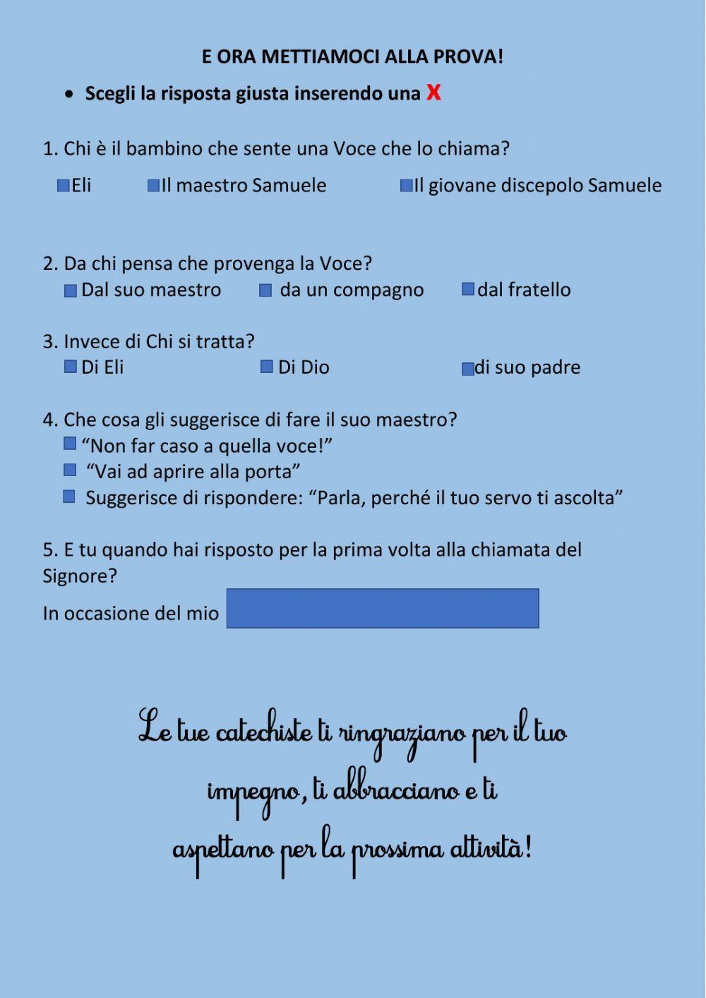 La chiamata di Samuele