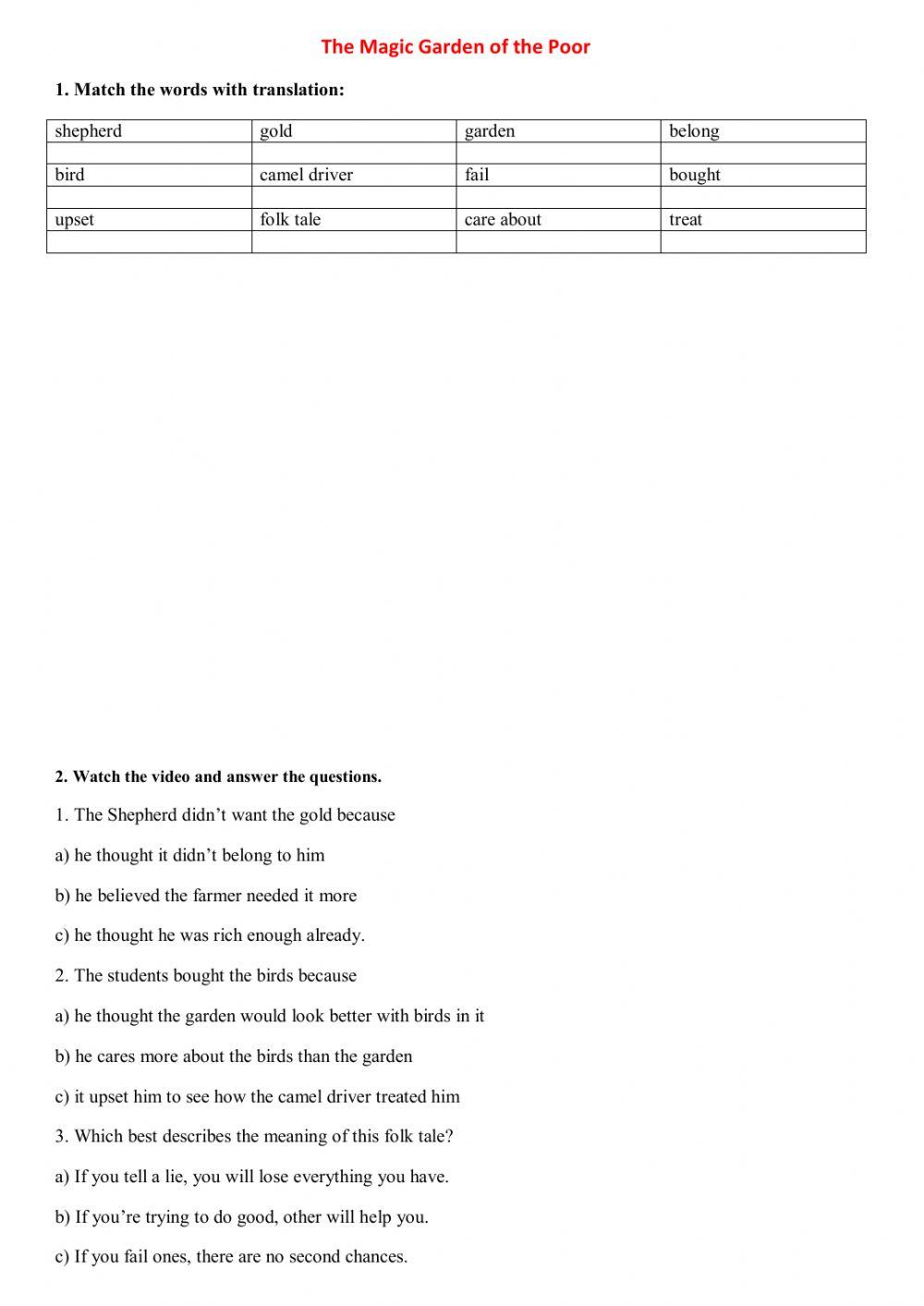 The Magic Garden of the Poor