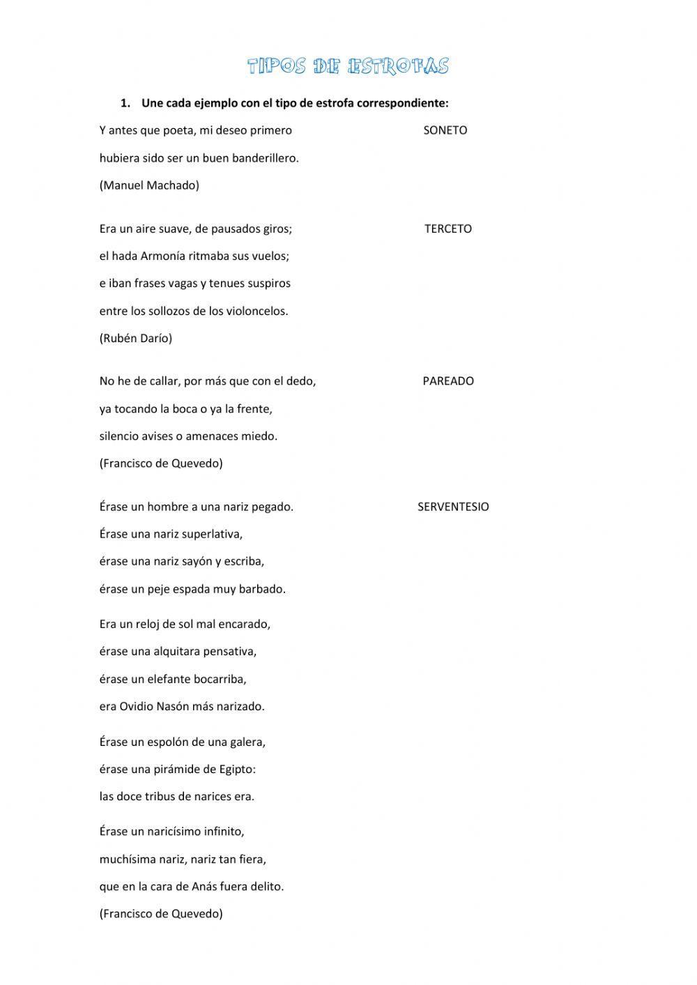 Tipos de estrofas