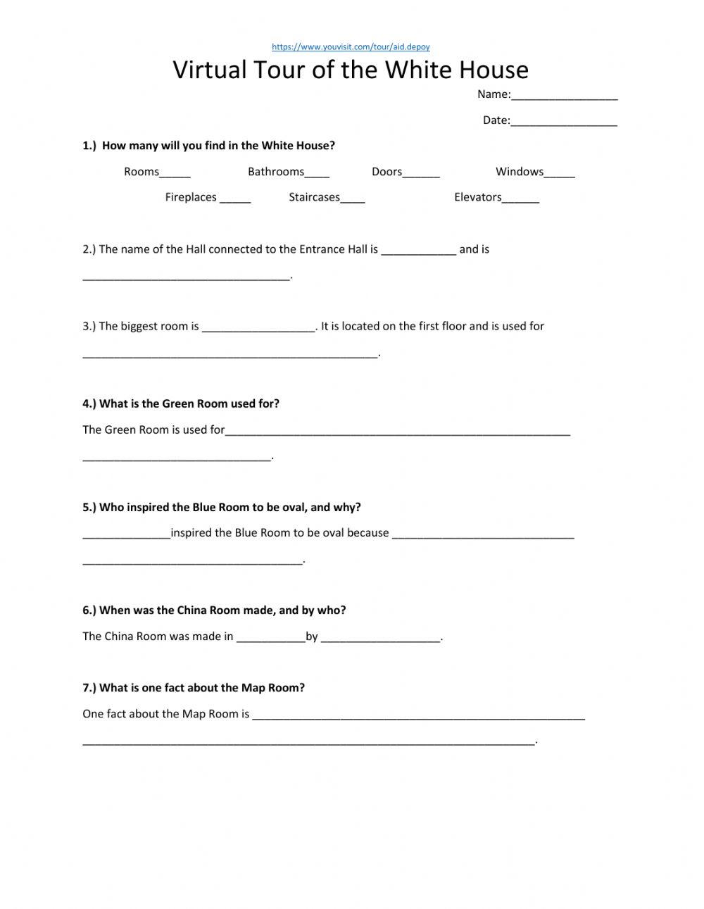 Virtual Tour of the White House