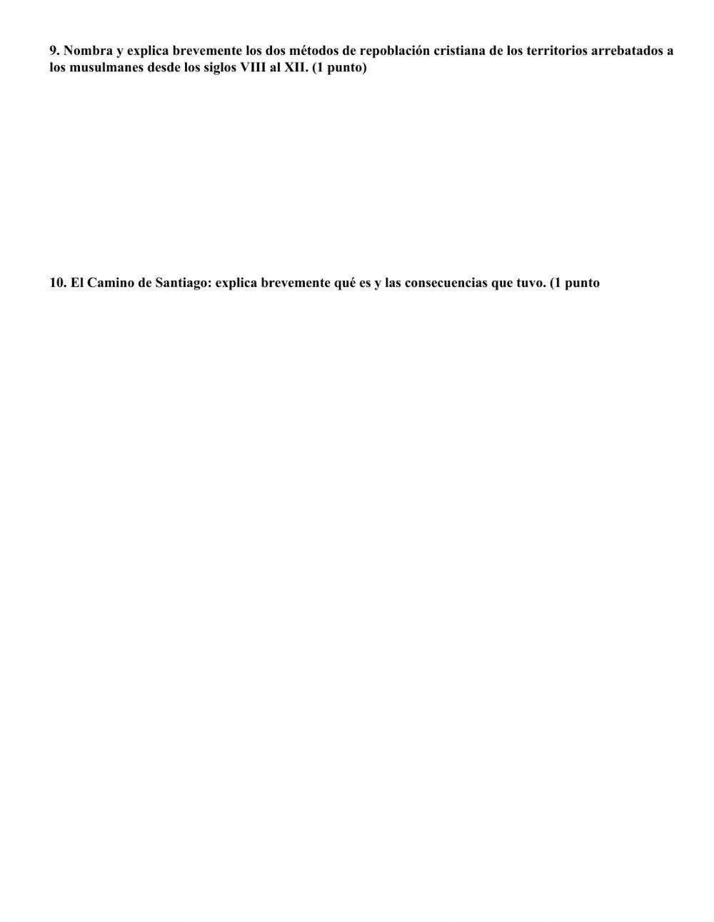 La Península Ibérica entre los siglos VIII y XII