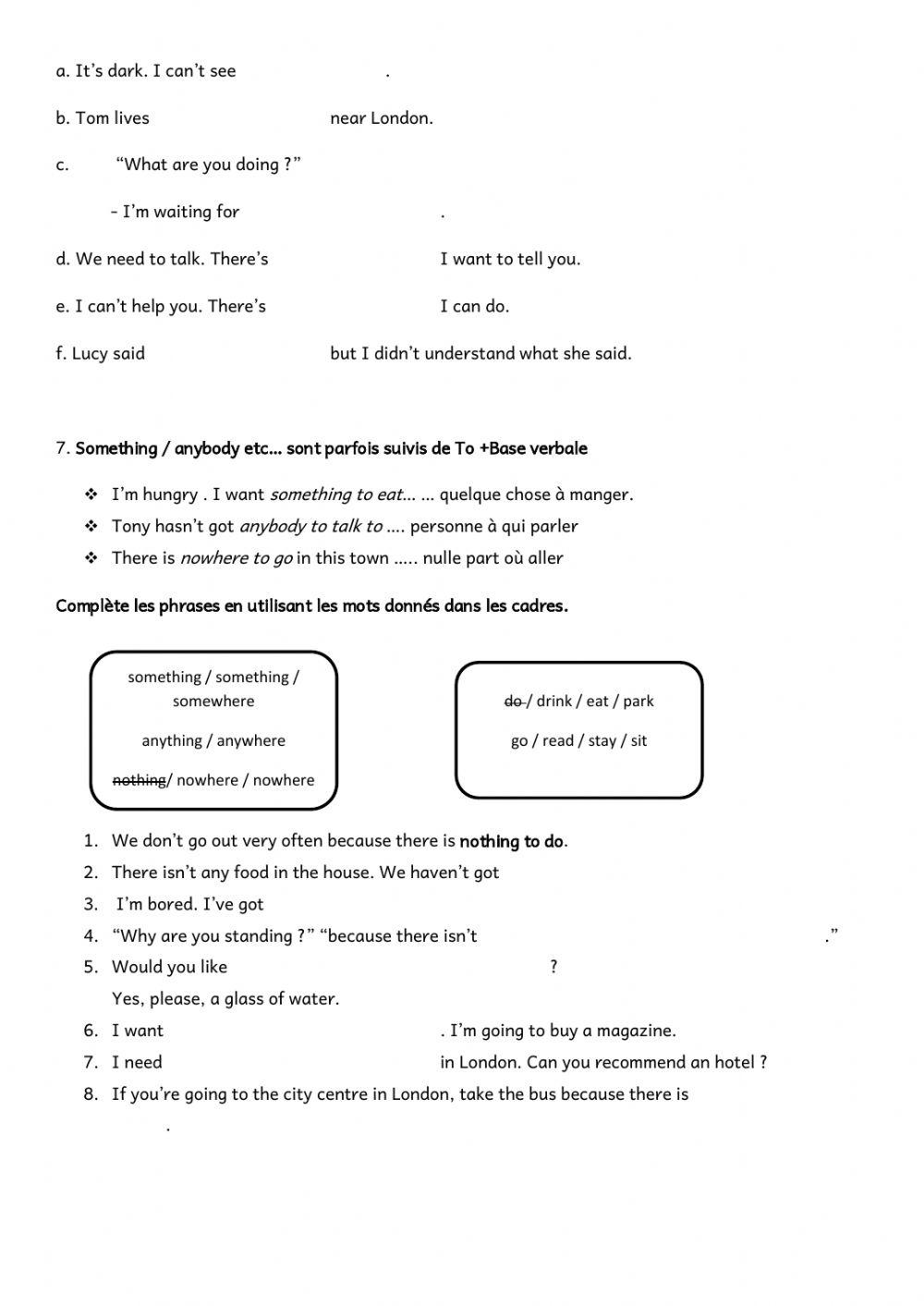 Composés some every no any - cycle 4