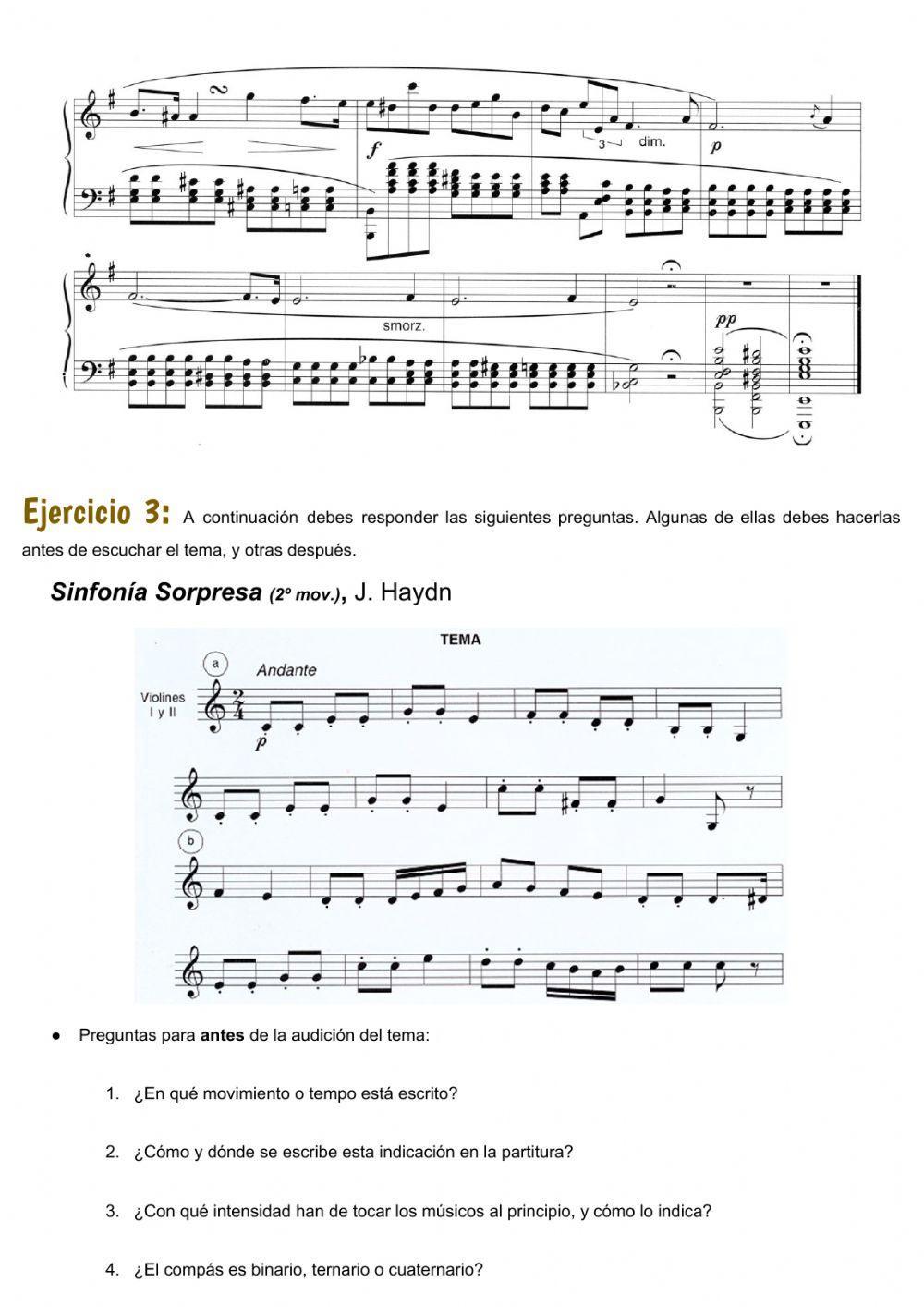Analizamos partituras
