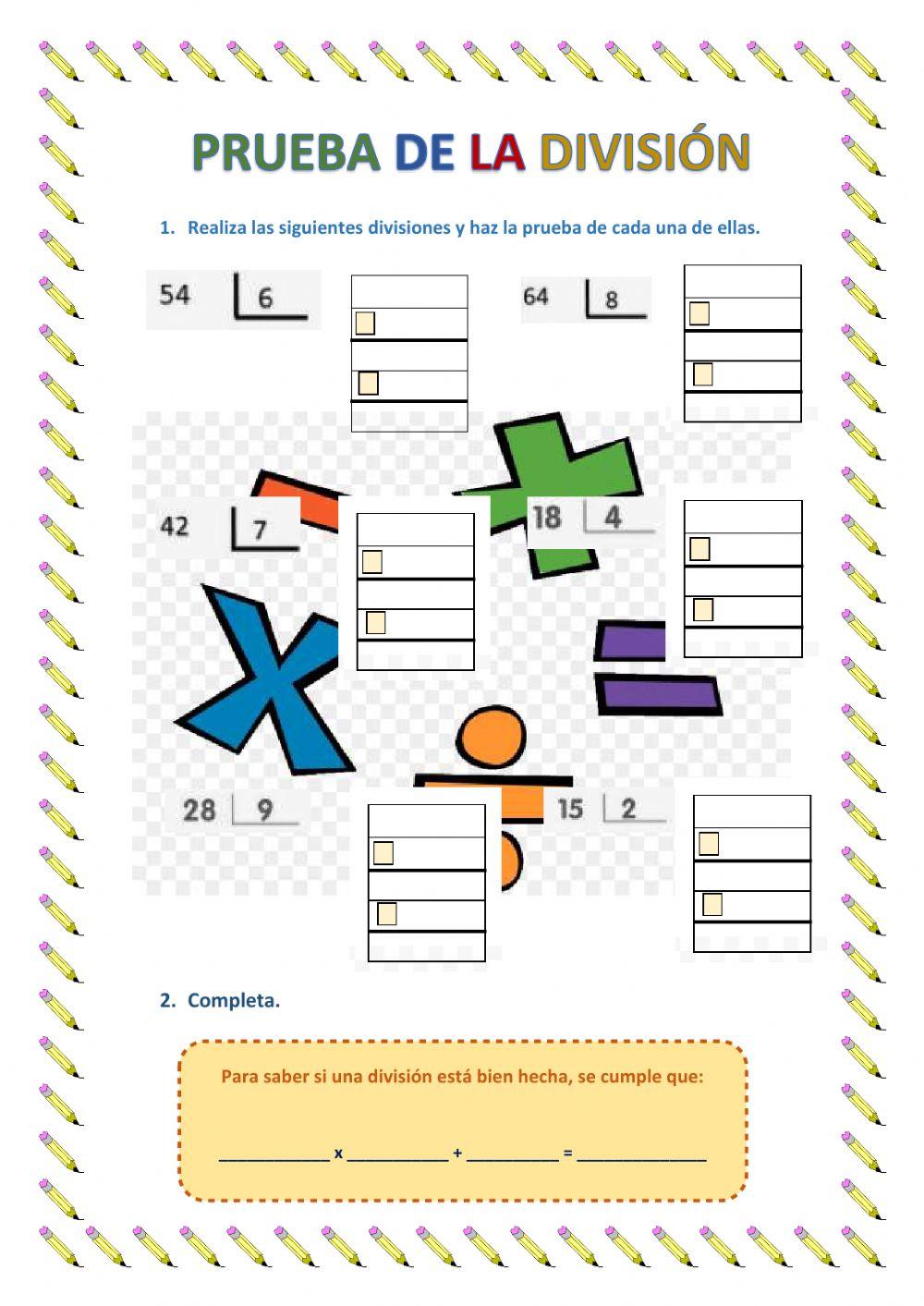 Prueba de la división