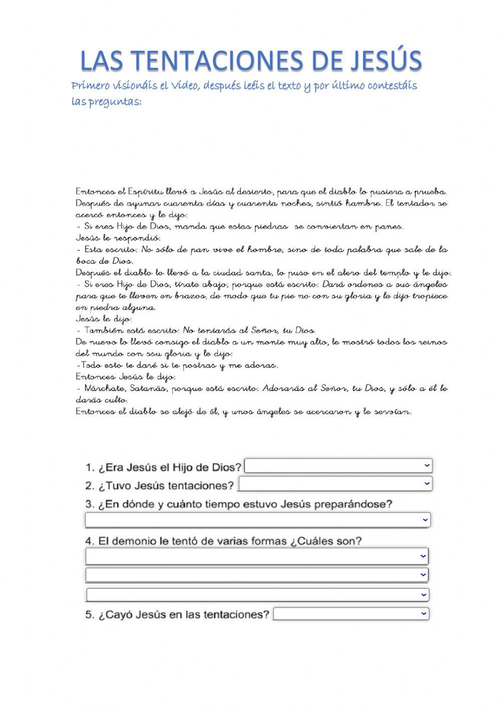 Las tentaciones de jesus