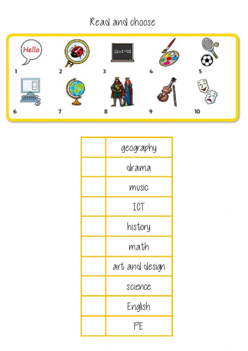 Unit 1 new tiger 4 read and choose vocab