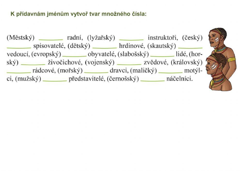 Přídavná jména -ský--ští