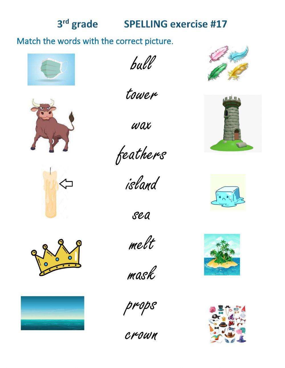 Spelling matching practice