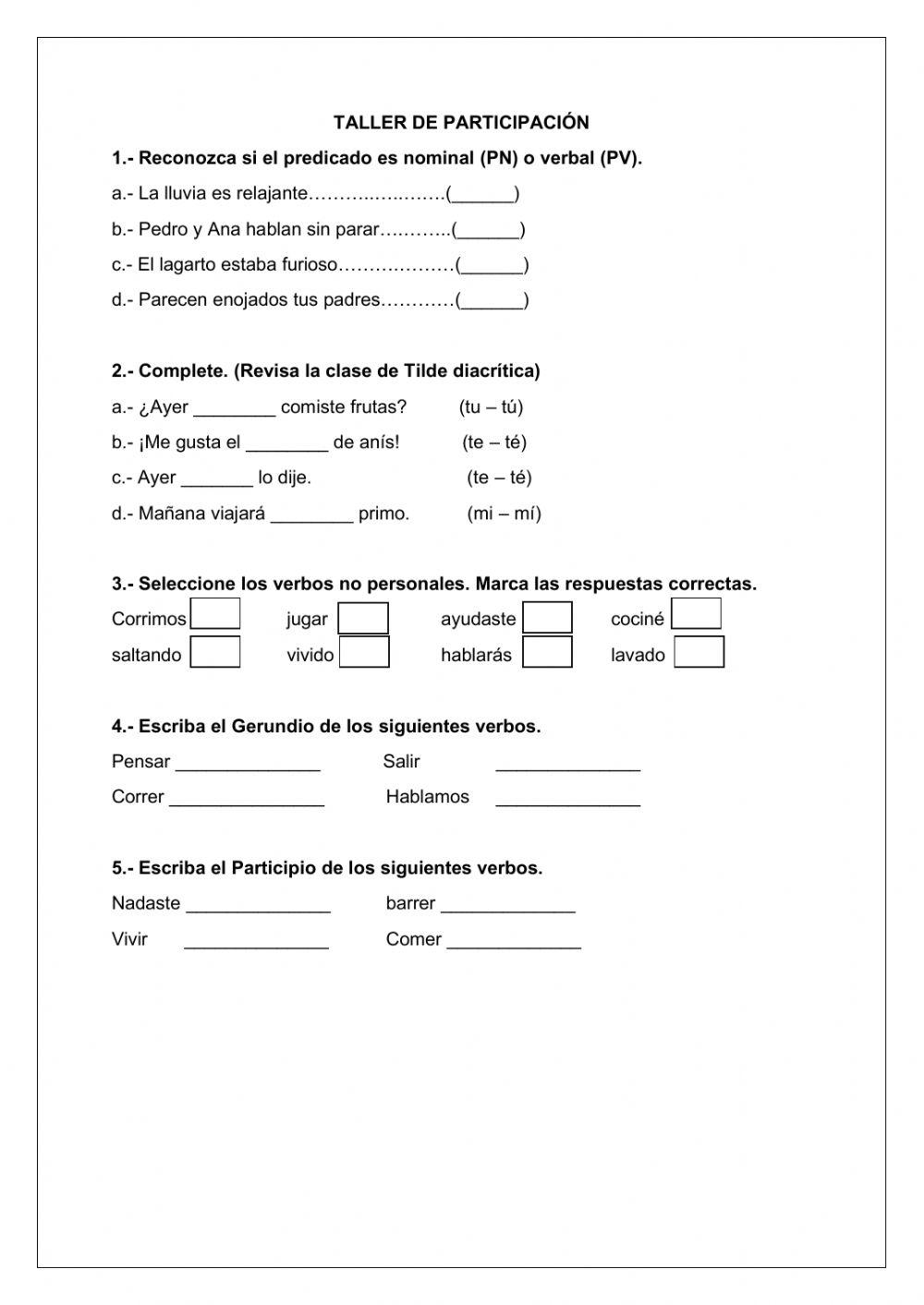 Taller de participación