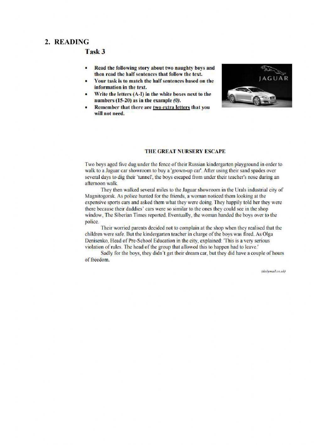 Matura Leader Plus Unit 2 Test