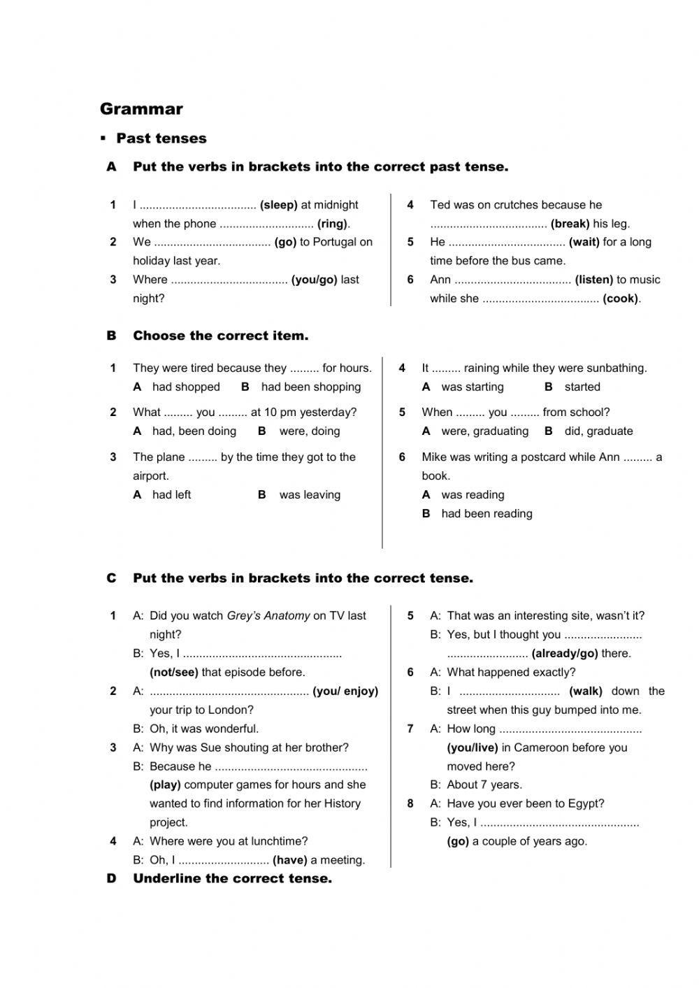 Future Tenses Exercises B2 C1
